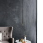 Opviq Lámpara de araña de metal negro con altura ajustable